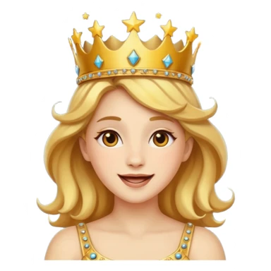 Leo woman as an emoji, celestial, with stars, no text sticker