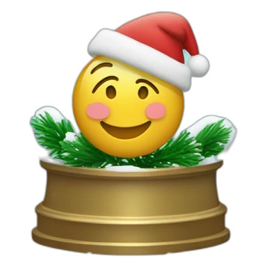 oscar with christmas hat in snowglobe sticker