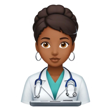 Black girl medical coder sticker