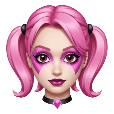 Glitter pink Harley Quinn sticker