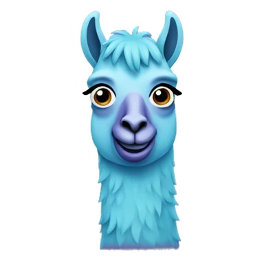 purple blue llama sticker