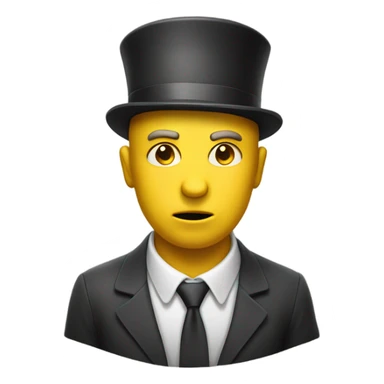 Yellow face smirking but also puzzled sticker