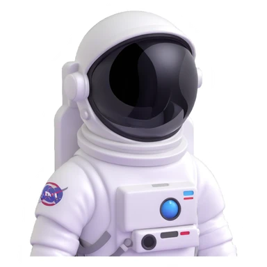 happy little astronaut in white suit and helmet sticker