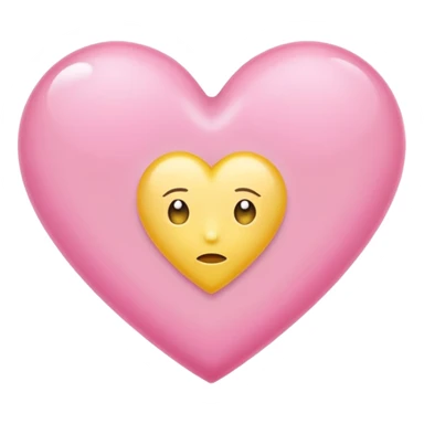 pink heart comforting a yellow heart that is crying sticker