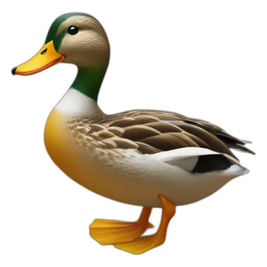 duck on the beach sticker