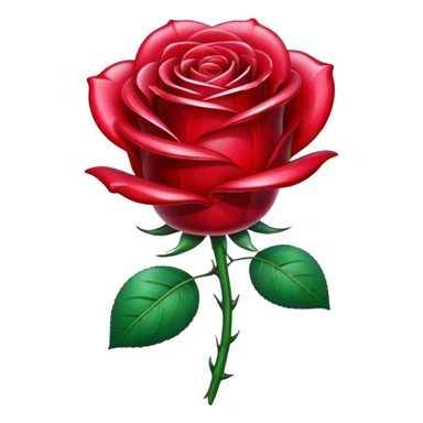 A rose made of ruby glass sticker