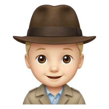 a baby with fedora  sticker