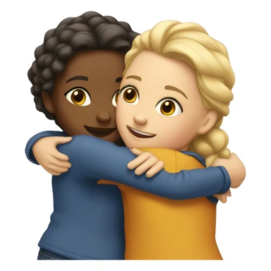 two hugging girlfriends sticker