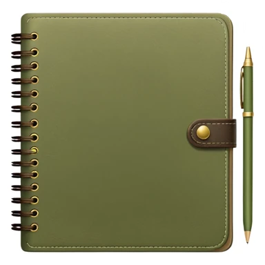 Pale olive Planner open notebook sticker
