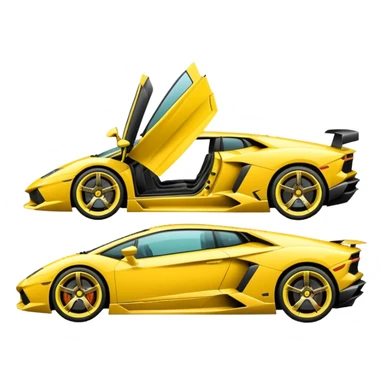 Make me a copy and pater lamogini omoji from a side veiw sticker