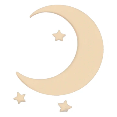 Aesthetic crescent moon beige sticker