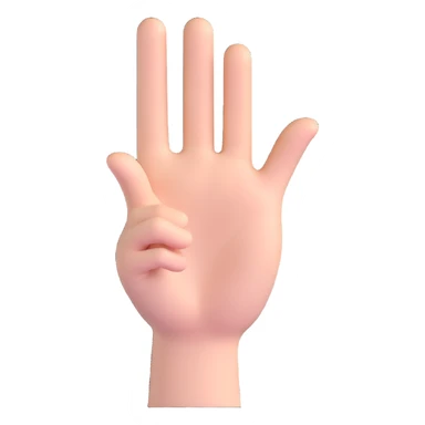 hand making the 'OK' gesture, white skin tone, 3D emoji style sticker