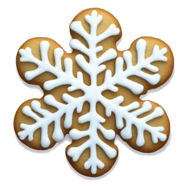 A frosted cookie with a snowflake  on it  sticker