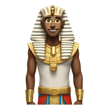 pharaoh that's excited for the future, and ready to go for dinner  sticker