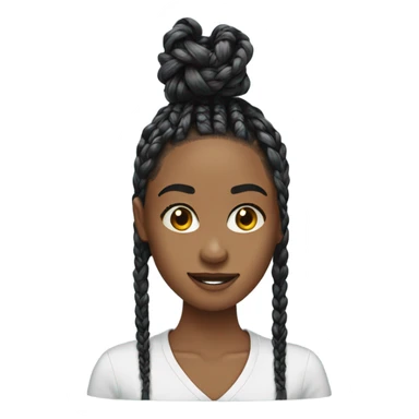box braids sticker