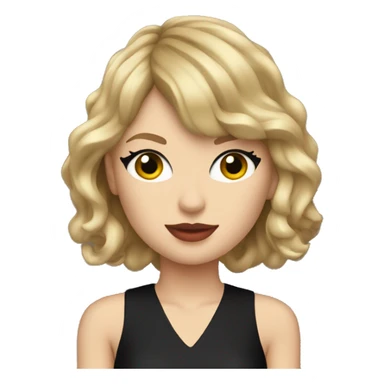 Taylor swift with black outfit sticker