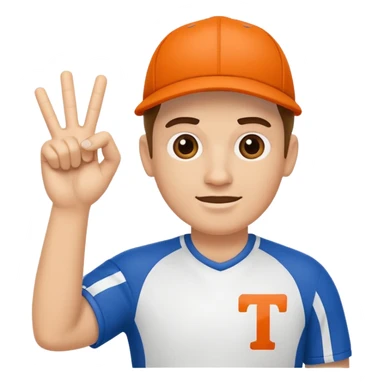 sports coach making "t" sign sticker