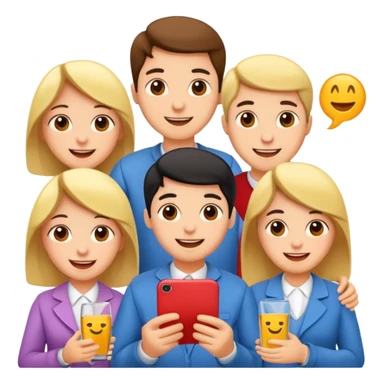 Quiz with happy people  sticker