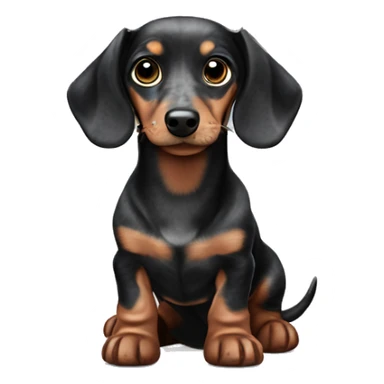 Black merle mini dachshund  sticker