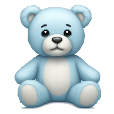 pastel blue teddy bear sticker