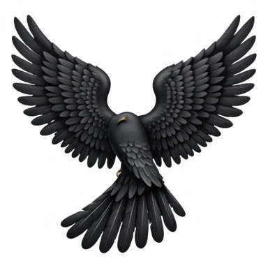 Left black angel wing sticker