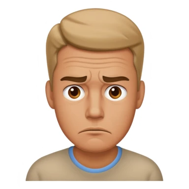 a worried man sticker