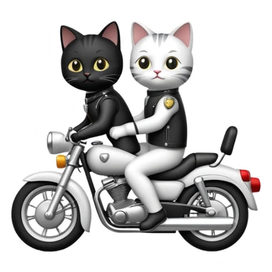 Cats riding motor sticker