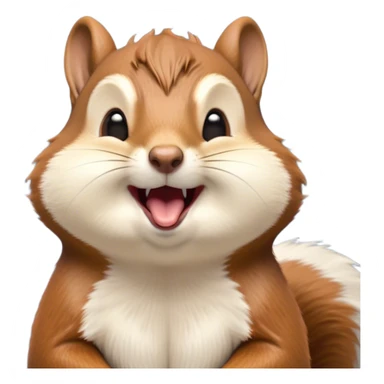 Cinematic Cute Yawning Squirrel Portrait Emoji, Head tilted slightly with a dramatic, wide-open yawn, showcasing a soft, downy auburn Fur with a fluffy tail and delicate cream accents, round eyes barely open in drowsy contentment, Simplified yet irresistibly adorable features, highly detailed, glowing with a soft, cozy glow, high shine, relaxed yet expressive, stylized with a touch of woodland charm, bright and endearing, soft glowing outline, capturing the essence of a sleepy yet affectionate squirrel, so drowsy it feels like it could scamper out of the screen and curl up for a nap! sticker