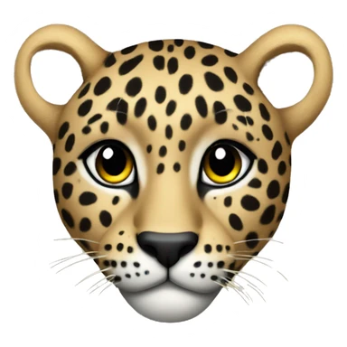 Leopard heart sticker