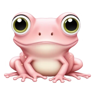 Light pastel pink frog  sticker