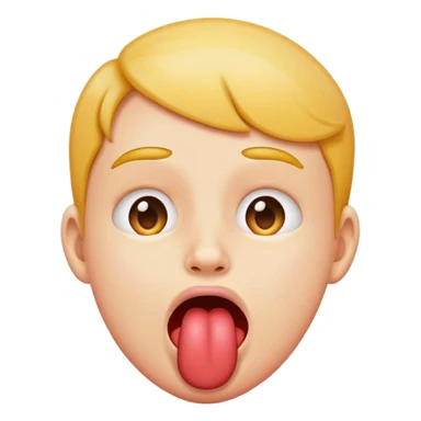 Choking face emoji with tongue out sticker