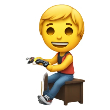 person playing videogame sticker