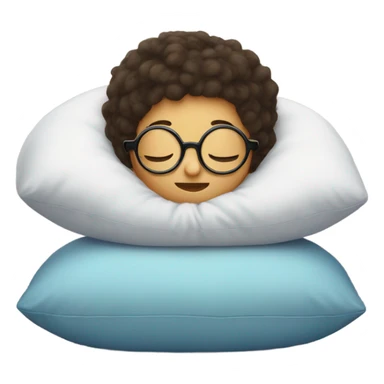 Little kid with glasses sleeping sticker