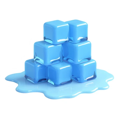 melting ice cubes sticker