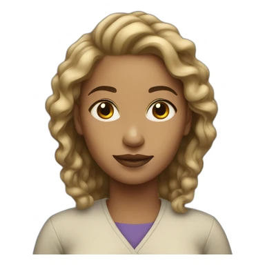 Light skin women with loks sticker