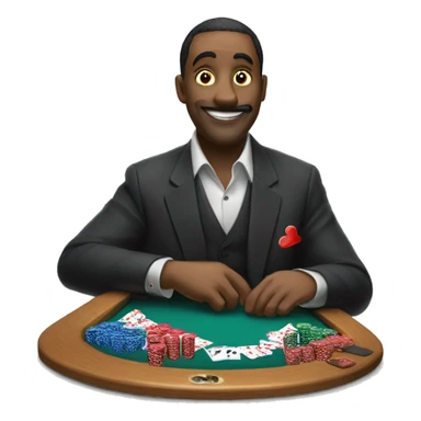 The rizzler playing poker sticker