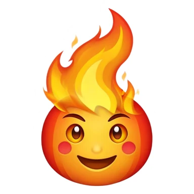 Smirk with fire  sticker