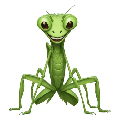 Mantis animada sonriendo sticker