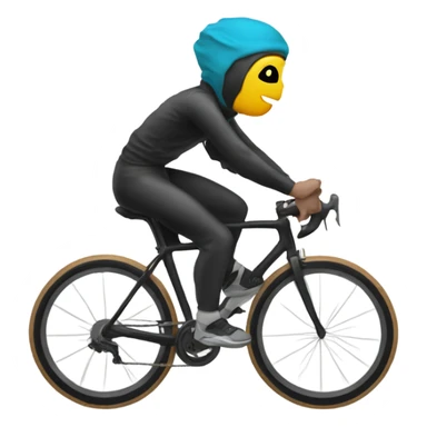 cycliste avec une cagoule tête de mort sticker