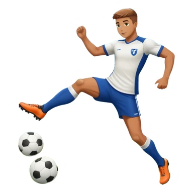 soccer player kicking ball sticker