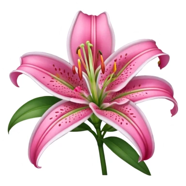 Stargazer lily sticker