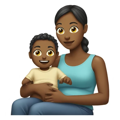 Mom with babyboy  sticker