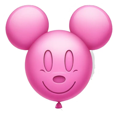 Pink Mickey shaped balloon sticker