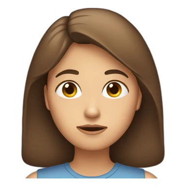 concerned-women-with-brown-hair sticker