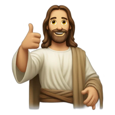 jesus-five-thumbs-up sticker