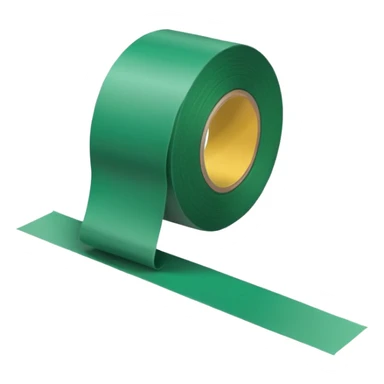 make warm light Green wide tape rolling on the floor sticker