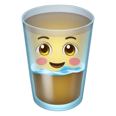 half full cup of water sticker