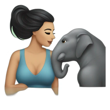Dauphin avec Kim kardashian sticker