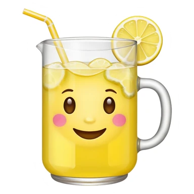 Emoji drinking lemonade sticker