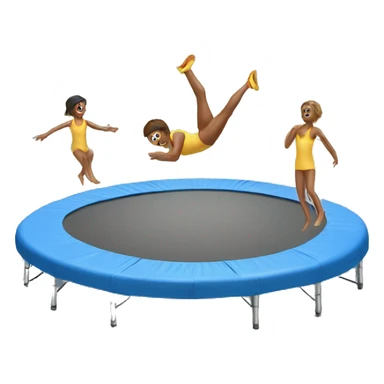 Trampoline with human legs sticker